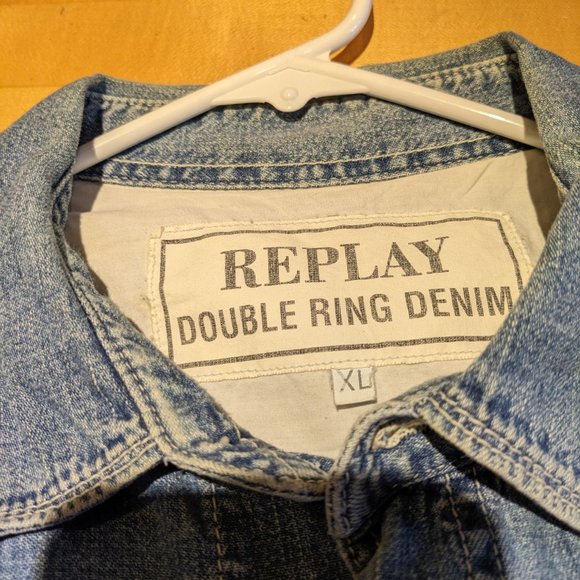 REPLAY, Denim long sleeve shirt, Made in Italy , XL - Picture 4 of 5